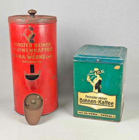 2 Kaffee Behälter NO-HA-Werke 1920er Jahre - photo 1