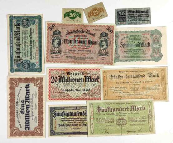 Banknoten Sächsische Bank Dresden/Chemnitz - Foto 1