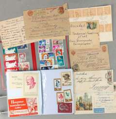 11 russische Belege und Briefmarken ab 1905