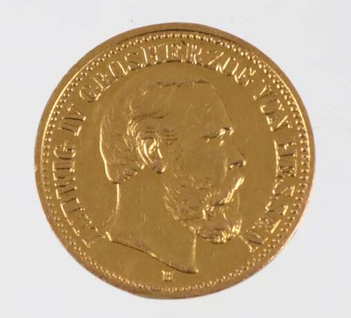 Gold - 5 Mark Ludwig IV Hessen 1877 H - Foto 1