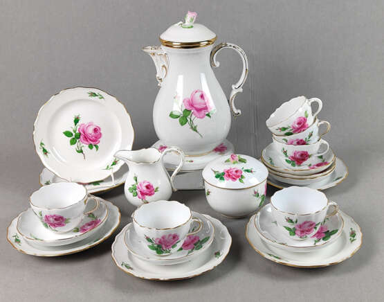 Meissen Kaffeeservice *Rote Rose* für 6 Personen - фото 1