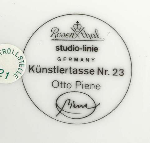 Rosenthal Künstlertasse Otto Piene - фото 2