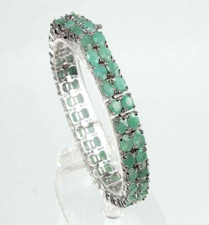 zweireihiges Smaragd Armband - Foto 1