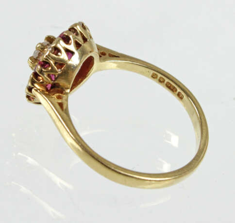 Rubin Brillant Ring - GG 750 - Foto 4