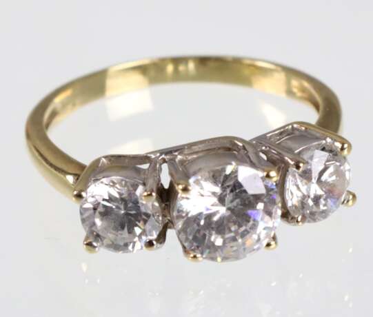 oppulenter Zirkonia Ring - GG 585 - Foto 1