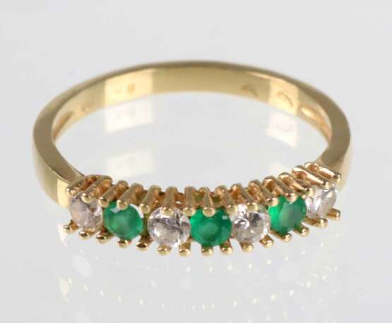 Smaragd Brillant Ring - GG 585 - Foto 1