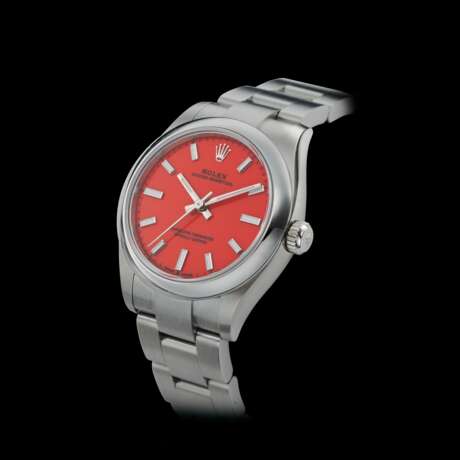 ROLEX, OYSTER PERPETUAL, STEEL, CORAL RED DIAL, REF. 277200 - фото 1
