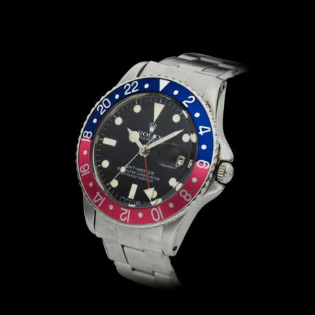ROLEX, GMT MASTER,”POINTED CROWN GUARDS”, “PEPSI”, STEEL, REF. 1675 - photo 1