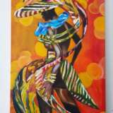 Peinture design «Африканка», Toile sur le sous-châssis, Peinture à l'acrylique, Impressionnisme, африканские мотивы, Portugal, 2022 - photo 2