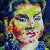 Альфиза Мубараковна Toile Peinture à l'huile Néo-expressionnisme Portrait Russie 1992 - photo 1