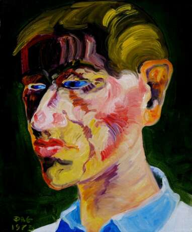 Older brother Canvas Oil paint German Expressionism Portrait Russia 1984 - photo 1