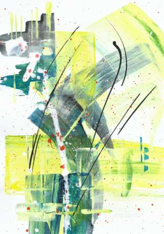 18 МАЯ Watercolor paper Acrylic and ink on paper Abstract Expressionism фантазийная композиция Russia 2021 - photo 1