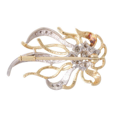 Brooch "Bouquet" with diamonds together ca. 0,5 ct, - photo 2