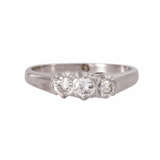 Ring with 3 diamonds total ca. 0,4 ct, - Foto 2