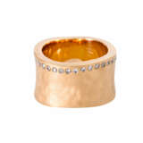 Massive handmade band ring with diamonds total ca. 0,5 ct, - photo 1