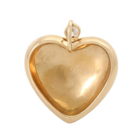 Heart pendant with diamond approx. 0.3 ct, - photo 2