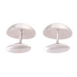 WEMPE cufflinks with mother of pearl, onyx and diamonds, - Foto 2