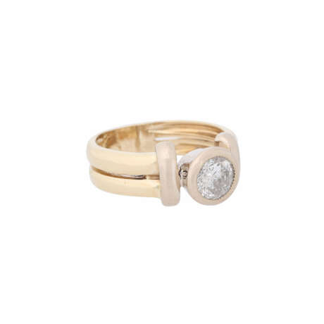 Solitaire ring with diamond of approx. 0.75 ct, - Foto 1