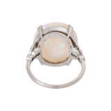 Ring with fine white opal with vivid color play, - Foto 3