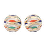 Ear clips with beautiful inlay - photo 1