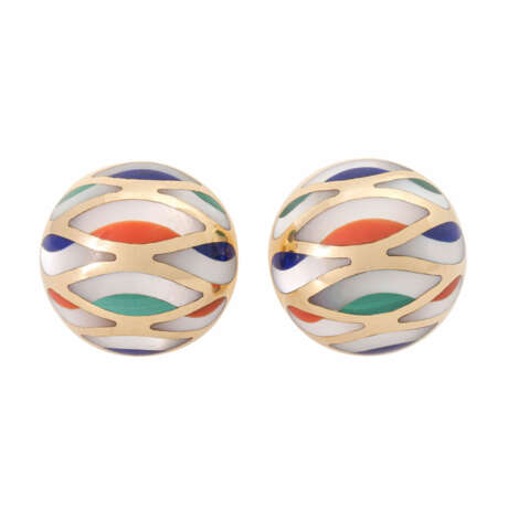 Ear clips with beautiful inlay - фото 1