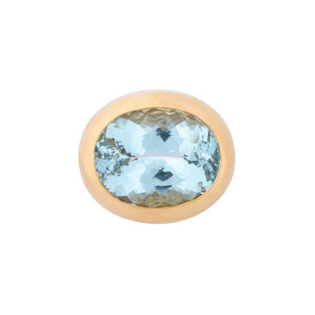 Ring with oval faceted aquamarine ca. 22 ct - Foto 2