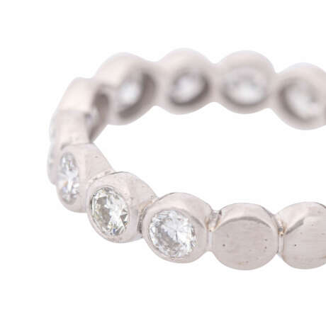 Memo ring half set with 10 brilliant-cut diamonds total ca. 0,9 ct, - photo 4
