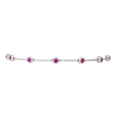 Bracelet with small rubies and diamonds - photo 1