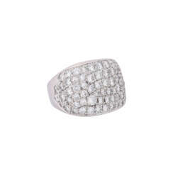 GÜNTER KRAUSS ring with ca. 72 diamonds total ca. 4,2 ct,