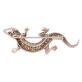 Brooch "Lizard" with diamonds together ca. 1,2 ct, - photo 2