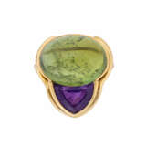 JACOBI ring with fine tourmaline and amethyst, - фото 2