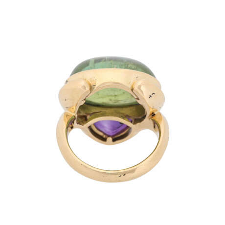 JACOBI ring with fine tourmaline and amethyst, - Foto 3