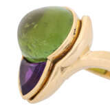 JACOBI ring with fine tourmaline and amethyst, - photo 4