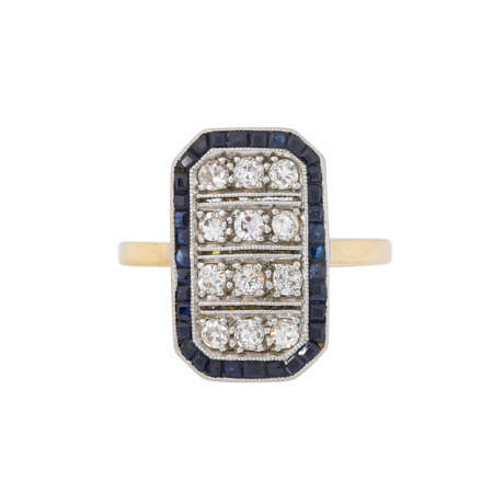 Art deco ring with 12 old cut diamonds total ca. 0,3 ct - Foto 2