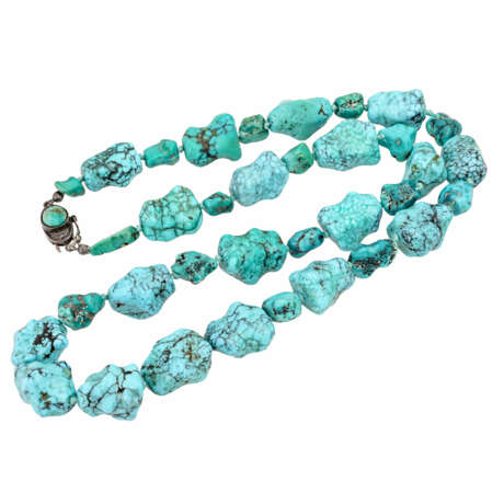 Chain made of turquoise with matrix, - photo 3