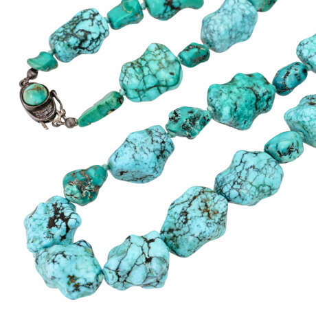 Chain made of turquoise with matrix, - photo 4