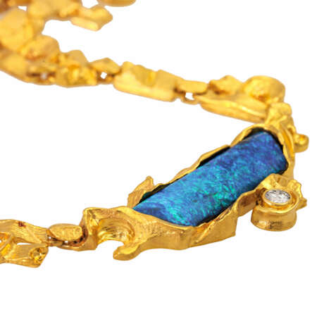 LAPPONIA necklace with beautiful boulder opal and diamond ca. 0,15 ct, - photo 5