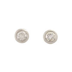 Solitaire stud earrings with diamonds total approx. 0.5 ct,