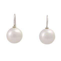 Earrings with South Sea pearls,