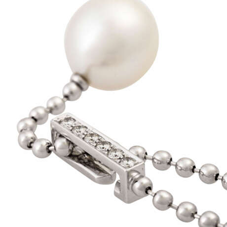 GELLNER necklace with South Sea pearl and diamonds totaling approx. 0.18 ct, - фото 5