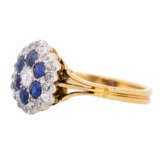 Ring with sapphires and old cut diamonds - photo 3