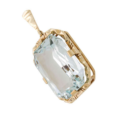 Pendant with light blue aquamarine ca. 16 ct, - Foto 2