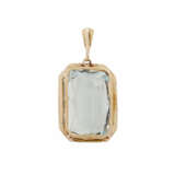 Pendant with light blue aquamarine ca. 16 ct, - Foto 3