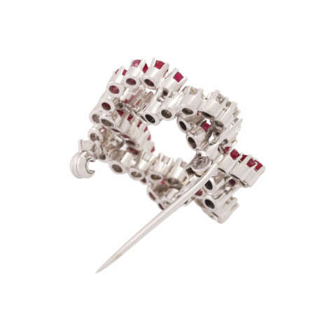 Knot brooch with rubies and diamonds - photo 2