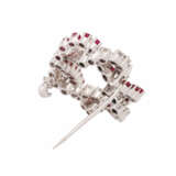 Knot brooch with rubies and diamonds - photo 2