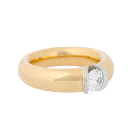 Spannring mit Brillant Solitaire approx. 0.70 ct, - photo 1