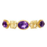 Bracelet with 5 oval amethysts, - Foto 1