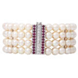 4 row pearl bangle, - photo 2