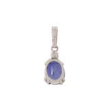 Pendant with fine tanzanite ca. 1 ct and diamond ca. 0,1 ct, - photo 3