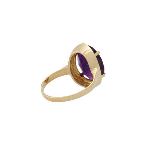 Ring with fine amethyst, - photo 3